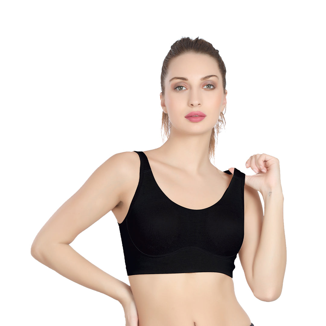AM021 Padded Sports Bra | Medium Support Active Bra