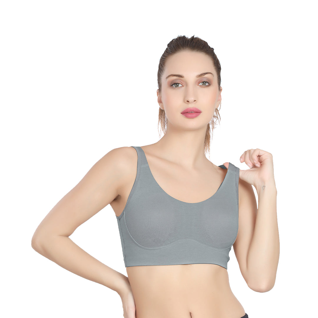 AM021 Padded Sports Bra | Medium Support Active Bra