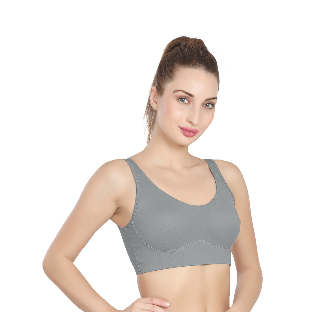 AM021 Padded Sports Bra | Medium Support Active Bra