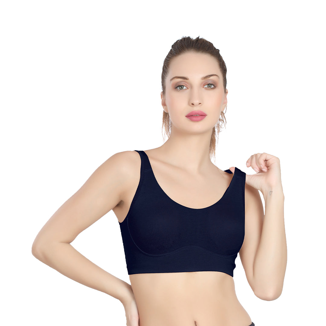 AM021 Padded Sports Bra | Medium Support Active Bra