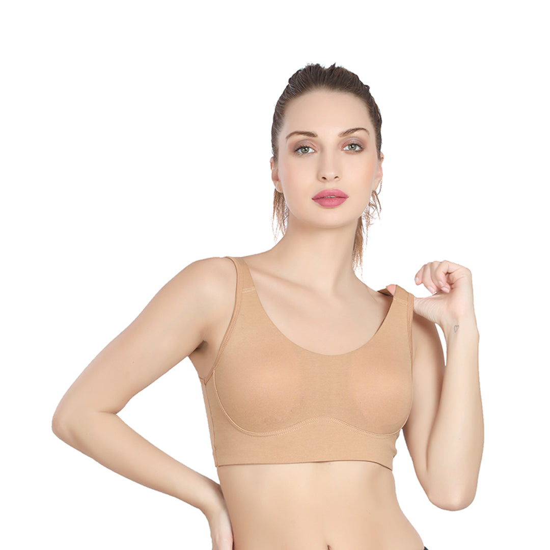 AM021 Padded Sports Bra | Medium Support Active Bra