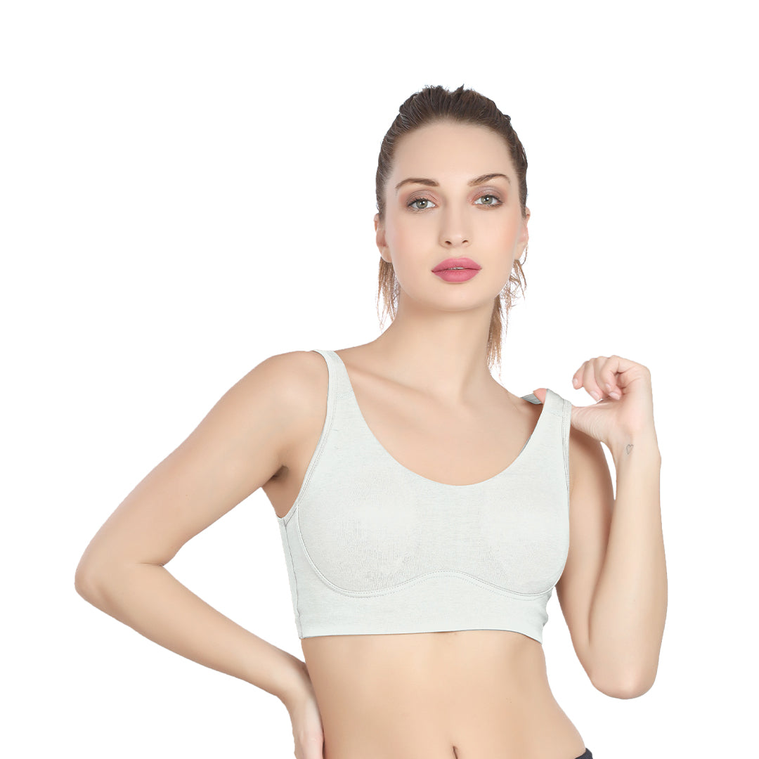 AM021 Padded Sports Bra | Medium Support Active Bra