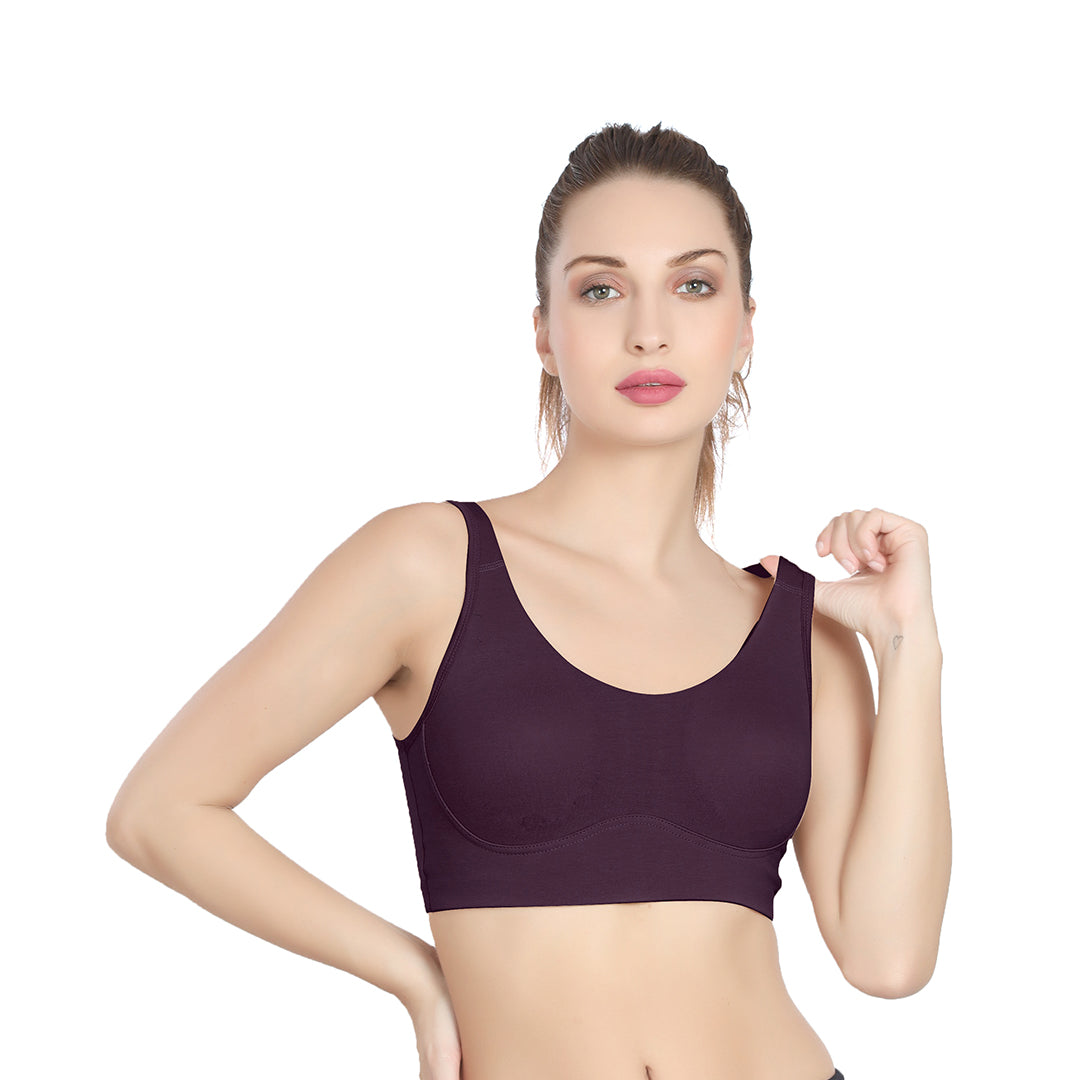 AM021 Padded Sports Bra | Medium Support Active Bra