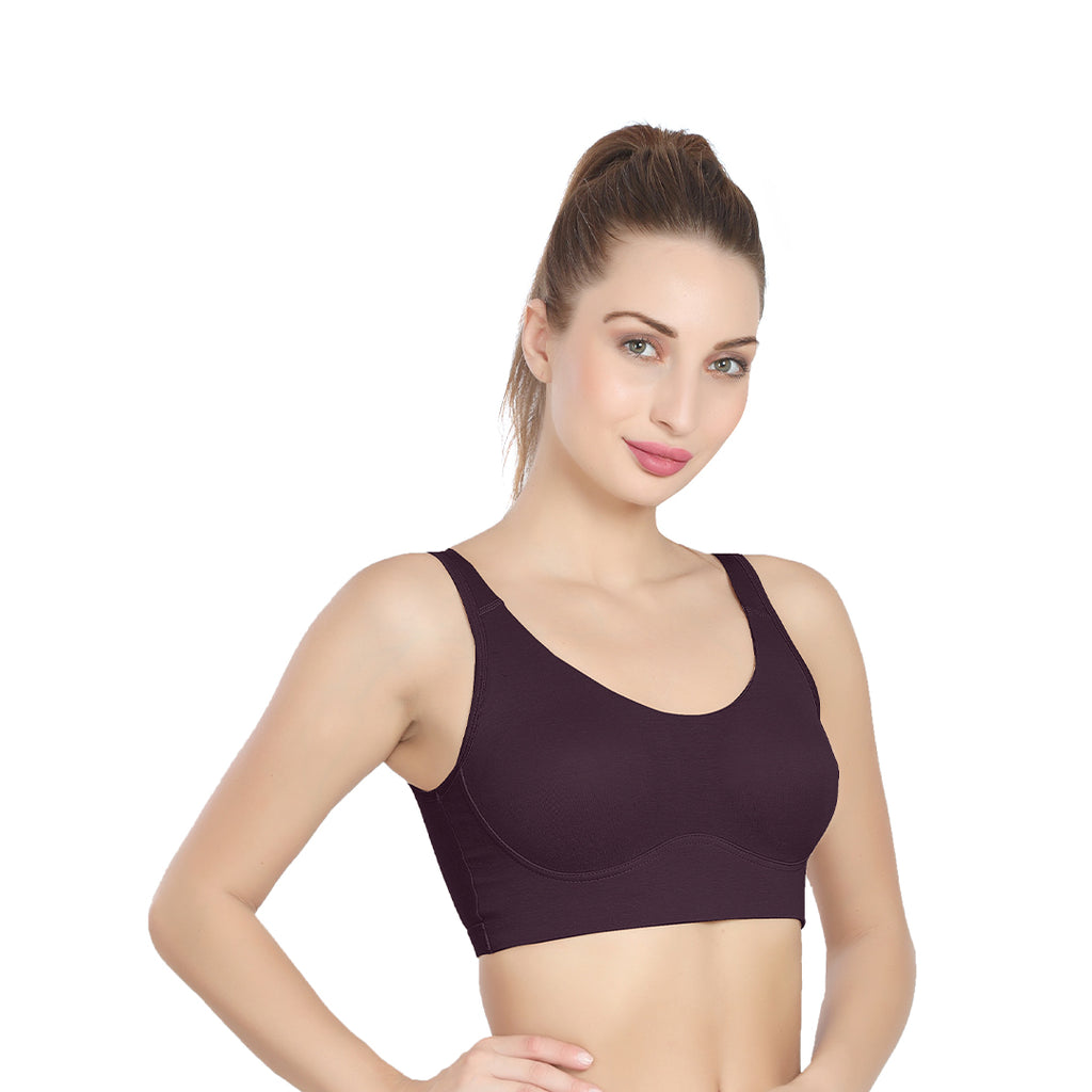 AM021 Padded Sports Bra | Medium Support Active Bra