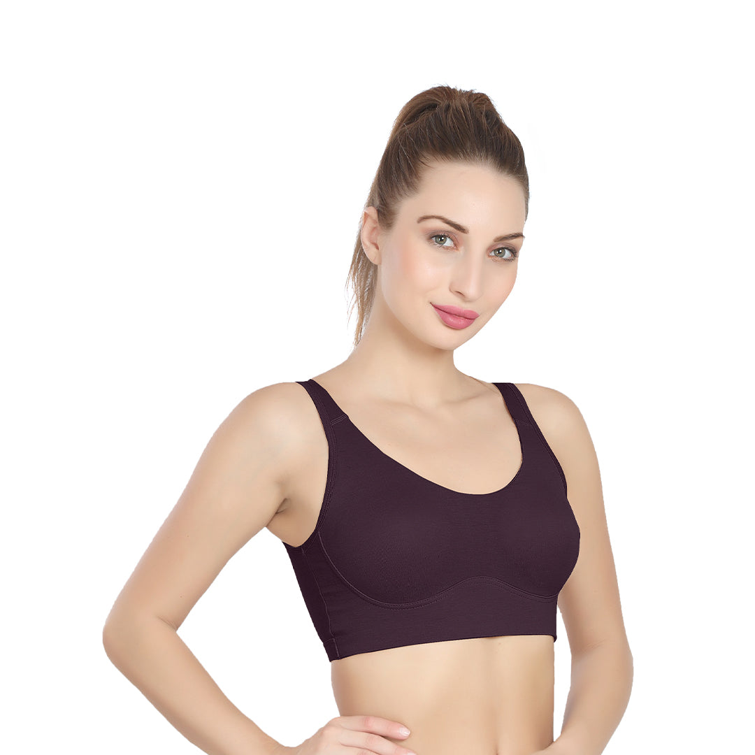 AM021 Padded Sports Bra | Medium Support Active Bra